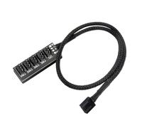 Divisor de ventilador de 4 pines - Divisor de refrigeración de carcasa de PC, controlador de velocidad, tablero de ventilador de computadora de alto rendimiento con temperatura, ajuste portátil para