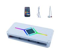 Divisor de ventilador de chasis magnético con control remoto, adaptador RGB LED de 5V y 3 pines para alimentación SATA, compatible con enfriamiento de escritorio