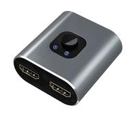 Divisor De Vídeo - Divisor HDMIs De Aleación De Aluminio | Divisores Display Port A HDMIs, Adaptador De Pantalla Plug and Play, Adaptador De Salida 2 En 1 para Computadora Portátil, Monitor, TV, Hoga