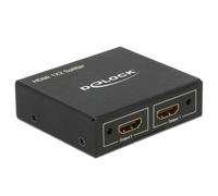 Divisor de vídeo HDMI DeLOCK 87701 2x HDMI Negro Metal 340 MHz