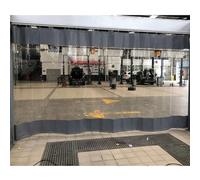 Divisor de vinilo gris resistente para áreas de trabajo, divisor industrial impermeable con panel de lona C, ideal para lavado de coches y uso al aire libre (5,2 x 1,8 m)