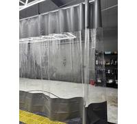 Divisor de vinilo industrial transparente, lona resistente para áreas de trabajo, incluye sistema de riel de 1,5 x 3,5 m (ancho x alto), perfecto para privacidad y partición