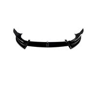 Divisor del alerón labio inferior parachoques delantero coche para Tesla nuevo para el modelo Y Juniper 2024 + cuerpo de la pala delantera(Glossy black)