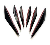 Divisor Delantero Juego 6 Difusores Universales Parachoques Delantero Decoración Labios Aletas Divisoras Alerones Carrocería Canards Valencias para Tuning Coche(Black 6pcs)