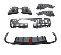 Divisor Difusor Los Alerón Trasero para Benz C W205 E W213 Clase Coche Parachoques Trasero Cuerpo Kit Difusor Alerón Tubo De Escape(Carbon Fibre a)