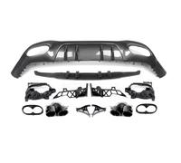 Divisor Difusor Los Alerón Trasero para Benz para W177 para AMG Line 2019-2020 con Silenciador Punta De Escape Difusor Labio Parachoques Trasero Coche(Carbon Look)