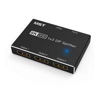 Divisor DisplayPort 8K 1x3 DP 8K60Hz 4K120Hz MST SST Hub Divisor de múltiples monitores con Dis extendido