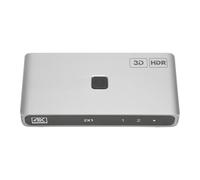 Divisor DisplayPort bidireccional 1 entrada 2 salidas, conmutador DP 4K 60 Hz compatible con HDCP 2.2 y audio HD, compatible con ordenador y