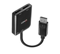 Divisor DisplayPort Lindy 38430 2x DisplayPort, 21600 Mbit/s, 4K, HDCP 1.4, USB, Negro