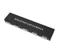 Divisor DVI 1 en 4 Salida, 4 Puertos HD sin pérdidas Duplicador de Video Divisor, Audio Cable Splitter para PC Portátil HDTV Proyector