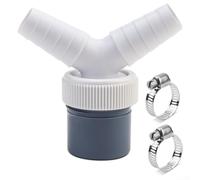 Divisor en Y de 2 vías | Para tuberías, accesorio de conexión de tubería de doble residuo, para lavadora/lavavajillas, compatible con mangueras de entrada de 18 a 24 mm de diámetro (doble conexión Y)