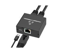 Divisor Ethernet 1 A 2 Conmutador Ethernet de Alta Velocidad 1000Mbps Divisor Ethernet Gigabit de 2 Puertos con Cable de Alimentación