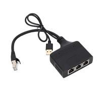 Divisor Ethernet 1 a 3, Divisor de Puerto Ethernet Adaptador Divisor Ethernet RJ45 Divisor de Red 1 a 3 1000Mbps con Cable USB Adaptador Ethernet Powerline para Enrutador de TV
