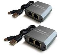 Divisor Ethernet, adaptador LAN de red de 1 a 2 puertos, divisor Ethernet, adaptador LAN de red de 1000 Mbps para cable Cat 5/6/7/8, (paquete de 2 divisores Ethernet de 1 a 2)