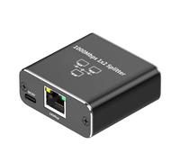 Divisor Ethernet, concentrador de red de 1 a 2 Gigabit, conector de enchufe Ethernet de 1000 mbps, redes Gigabit con cable USB Powerr, dos puertos hembra, interruptores Ethernet para Super