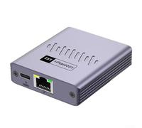 Divisor Ethernet de 1 a 2 1000 Mbps, adaptador de red de alta velocidad, conectividad de doble dispositivo, interruptor LAN RJ45 de aleación de aluminio para oficina en casa
