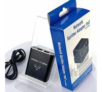 Divisor Ethernet de 1 a 2 Gigabit LAN Switch para oficina en casa - Hub de red RJ45 rápido caja metálica 1000Mbps (1 a 2)