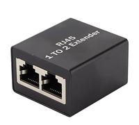 Divisor Ethernet de 2 vías, adaptador RJ45 para señal WiFi, cableado bajo e insuficiente, función estable, alta seguridad, conectividad terminal (Yanmistzigmo9kcr-12)