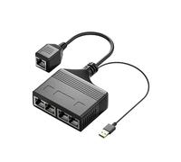 Divisor Ethernet de múltiples puertos de 1 entrada 2/3/4 de salida Ethernet divisor RJ45 para hogares u oficina necesidades de red