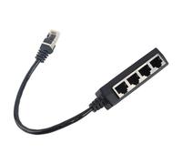 Divisor Ethernet, Divisor de Internet de 1 a 4 Puertos con Transmisión Suave Divisor de Cable Ethernet para Adaptador de Cable de Red