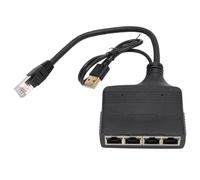 Divisor Ethernet, Divisor de Internet Divisor Ethernet 1 en 4 Salida Interfaz RJ45 1000 Mbps Pin Chapado en Oro Señal Estable Segura Divisor LAN para Switch TV PC