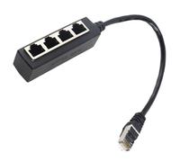 Divisor Ethernet RJ45, 1 Cable Adaptador Divisor de Cable Ethernet Macho a 4 Hembra, Cable Adaptador Divisor Ethernet de 1 a 4 Puertos para Concentrador,Conmutador TV