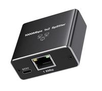 Divisor Ethernet RJ45 alimentado por USB 1 a 2 para velocidad Gigabit para compatibilidad de red de oficina en casa Cat5/5e/6/7/8