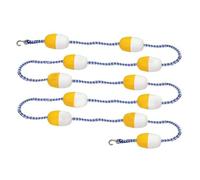 Divisor flotante de 60 pies con ganchos para clubes de natación y entrenamiento, perfecto para zonas de aguas poco profundas y profundas, cuerda amarilla duradera