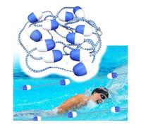 Divisor flotante de seguridad para piscina de 3 a 165 pies con gancho, cuerda de seguridad antiondas para clubes de natación, uso en aguas poco profundas y profundas (42,98 m)