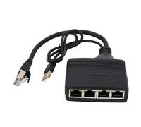 Divisor Gigabit Ethernet 1 a 4, Adaptador Divisor de Red RJ45 de 1000Mbps, Red Simultánea de 4 Dispositivos, con Cable de Alimentación USB