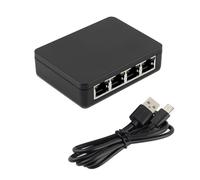 Divisor Gigabit Ethernet de 5 puertos 1 a 4 adaptador RJ45 con alimentación USB C para conectividad de red de alta velocidad, hogar u oficina