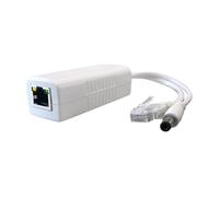 Divisor Gigabit PoE, salida de 12 V, compatible con IEEE 802.3af/at, enchufe de 5.5 mm x 2.1 mm, para cámara de seguridad y más, color blanco