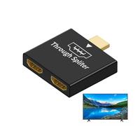 Divisor HD 1 en 2 salidas, adaptador divisor HD | Divisor de audio HD,Adaptador HD doble, salida HD 1 en 2, divisor de cable HD 1 en 2 salida, 1080P para juegos e informática mejorados