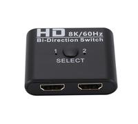 Divisor HD 1 entrada 2 salidas, interruptor bidireccional - Divisor multimedia HD bidireccional | Selector de pantalla con 2 indicadores LED para proyectores, monitores y televisores
