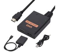 Divisor HD para TV, divisor de cable HD | Adaptador de audio 1 entrada 2 salidas - Distribuidor de divisor HD 4K, Adaptador de audio de 1 a 2 vías para monitores dobles