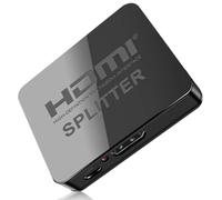Divisor HDMI 1 en 2 salidas - Divisor HDMI 4K para monitores duales - Adaptador HDMI de 2 vías compatible con 4K 3D 1080P para PS3, PS4, Xbox, Sky Q Box, reproductores de DVD/Blue-ray, Windows / Mac