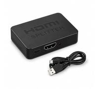 Divisor HDMI 1 Entrada a 2 Salidas 4K, HDMI Splitter 1x2 Duplicador de Señal para Pantallas Duales, Adaptador HDMI con Soporte 1080p 60Hz y 4K 30Hz, Audio Sincronizado, Plug and Play para TV Monitor