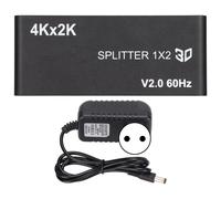 Divisor HDMI 1In2Out con soporte para Deep Color de 8, 10 y 12 bits, caja distribuidora HDMI 2.0 4Kx2K60Hz para consola de juegos, compatible con
