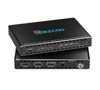 Divisor HDMI 2.1 en 2 salidas 4K @ 120 Hz VRR ALLM Dolby Vision Atmos HDCP 2.3 1x2 HDMI Splitter with Optical & L/R Audio Out, EDID Management, 4K Downscale to 1080P for PS5/Xbox/TV/Projector