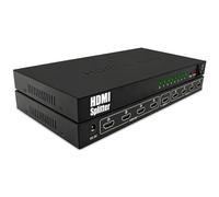 Divisor HDMI 4K 1 en 8 salidas, amplificador activo para duplicación de monitor dual, distribución de video sin retraso para PS4, Xbox y Blu-Ray, amplificador de señal alimentado por CA para cine en