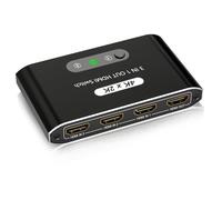 Divisor HDMI 4K con control remoto, caja de conmutación HDMI 3 en 1, selector de conmutador HDMI de aluminio de 3 puertos, compatible con 4K @30Hz HD 3D 1080P para caja de cables, Fire Stick, Nintendo
