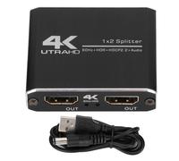Divisor HDMI 4K60fps 1x2 HDR Compatible con HDMI 2.0 Mirror Display Gestión EDID Compatible con USB 3.0 Xbox PS Mac PC TV, Buena calidad, Buena