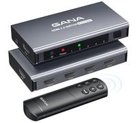 Divisor HDMI 5 en 1 salida 4K @ 60 Hz, GANA HDMI Switch con mando a distancia, compatible con PS5/4/3 Xbox Switch Roku TV Fire Stick