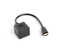 Divisor HDMI Lanberg AD-0019-BK 2x HDMI 1920x1080 Pixeles Full HD Negro 0,2m