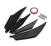 Divisor Labios Juego De 4 Parachoques Delanteros Universales para Coche, Alerones, Tiras Protectoras para Carrocería, Divisores, Protectores Protector(Negro)