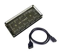 Divisor LED RGB de 12 V y 4 pines, concentrador de 11 puertos con cable de extensión de 4 pines de 50 cm, perfecto para un montón de RGB.12 V RGB Hub divisor con funda