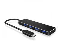 Divisor Multi-Salida Cubo 4 Puertas USB 3.0 Negro