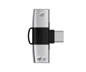 Divisor OTG 2 en 1 Doble USB Tipo C A Conector Tipo C AUX Audio Auriculares Adaptador de Cargador de 15 W para 15 Pro para A