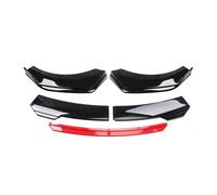 Divisor Parachoques Delantero para Chrysler 300 C SRT8 Parachoques Delantero del Cuerpo Coche Alerón Difusor De Barbilla Divisor Kit Presa Aire(Black Red)