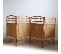 Divisor plegable de ratán para cuarto de bebé, divisor japonés de 4 paneles movible para zona de juegos para niños, color natural, tamaño 100 x 160 cm, solución elegante y que ahorra espacio